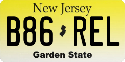 NJ license plate B86REL