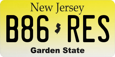 NJ license plate B86RES
