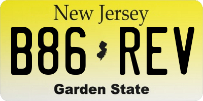 NJ license plate B86REV