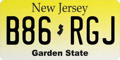 NJ license plate B86RGJ