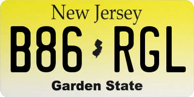 NJ license plate B86RGL