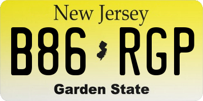NJ license plate B86RGP