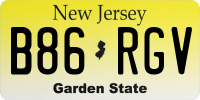 NJ license plate B86RGV