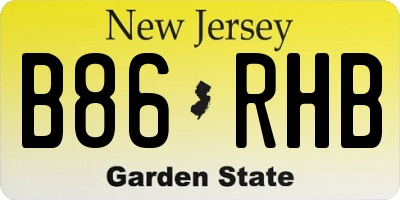 NJ license plate B86RHB