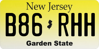 NJ license plate B86RHH