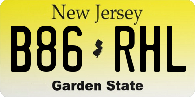 NJ license plate B86RHL