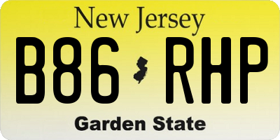 NJ license plate B86RHP