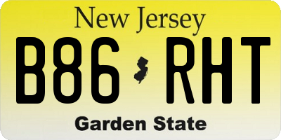 NJ license plate B86RHT