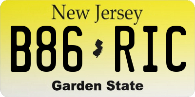 NJ license plate B86RIC