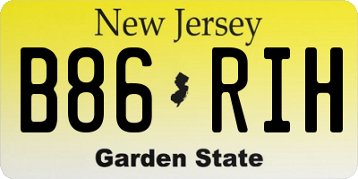 NJ license plate B86RIH