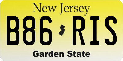 NJ license plate B86RIS