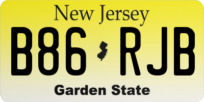 NJ license plate B86RJB