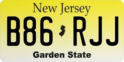 NJ license plate B86RJJ
