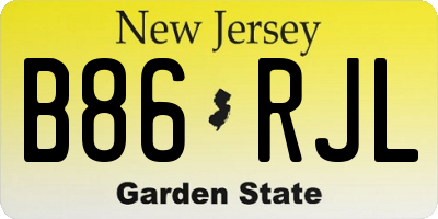 NJ license plate B86RJL