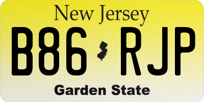 NJ license plate B86RJP