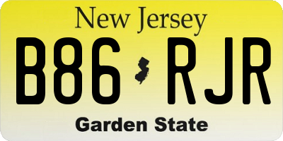 NJ license plate B86RJR