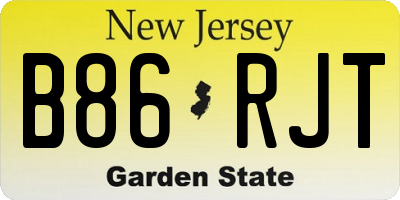 NJ license plate B86RJT