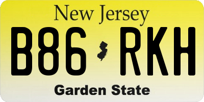 NJ license plate B86RKH