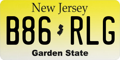 NJ license plate B86RLG