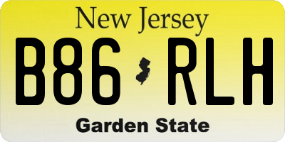 NJ license plate B86RLH