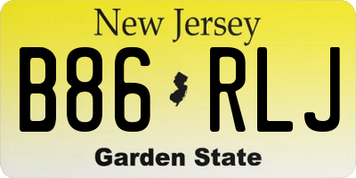 NJ license plate B86RLJ