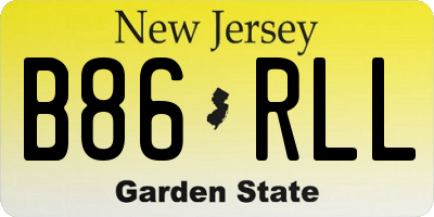 NJ license plate B86RLL