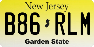 NJ license plate B86RLM