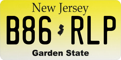 NJ license plate B86RLP