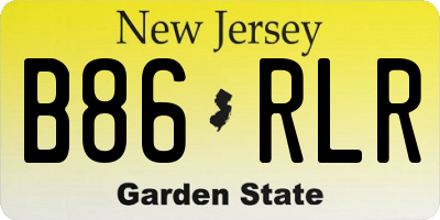 NJ license plate B86RLR