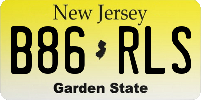 NJ license plate B86RLS