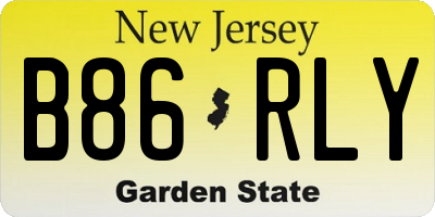 NJ license plate B86RLY