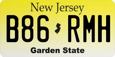 NJ license plate B86RMH