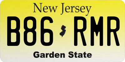 NJ license plate B86RMR