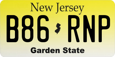 NJ license plate B86RNP