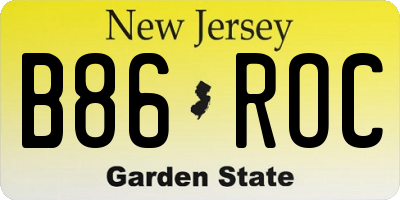 NJ license plate B86ROC