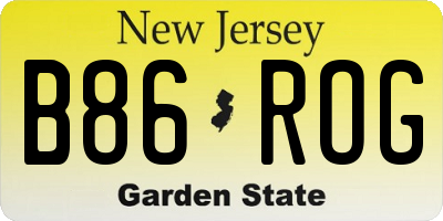 NJ license plate B86ROG