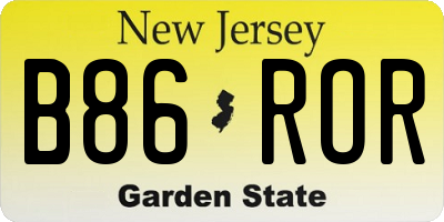 NJ license plate B86ROR