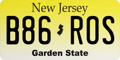 NJ license plate B86ROS