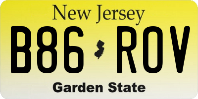 NJ license plate B86ROV
