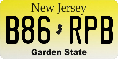 NJ license plate B86RPB