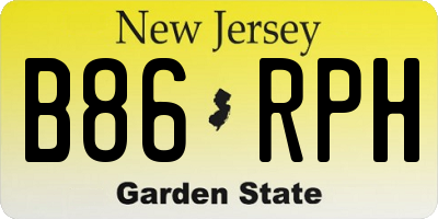 NJ license plate B86RPH