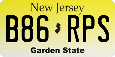 NJ license plate B86RPS