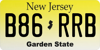 NJ license plate B86RRB