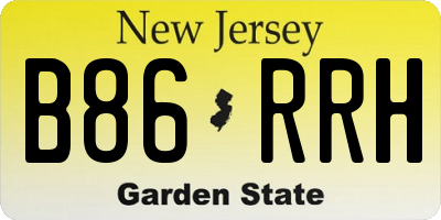 NJ license plate B86RRH