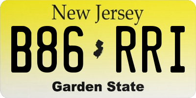 NJ license plate B86RRI