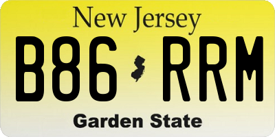 NJ license plate B86RRM