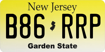 NJ license plate B86RRP