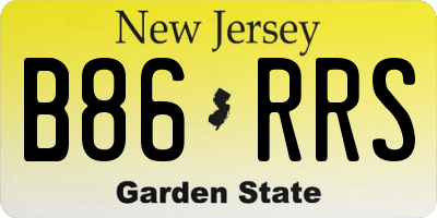 NJ license plate B86RRS