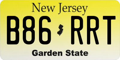 NJ license plate B86RRT