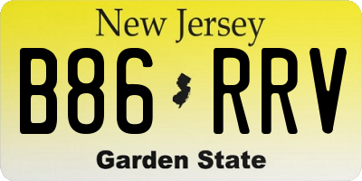 NJ license plate B86RRV